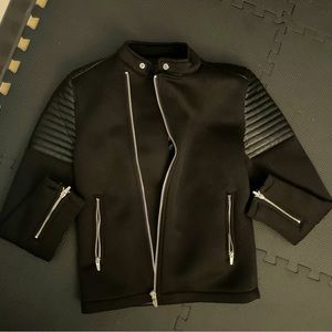 Zara Moro jacket with details and hidden hoodie